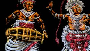 スリランカの伝統的な舞踊衣装